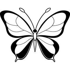 Obraz premium Butterfly with Gradient Wings Vector | Colorful Insect Graphic Design Illustration