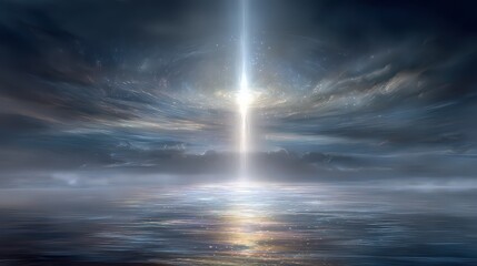 Vast Cityscape Emerging From Cosmic Light