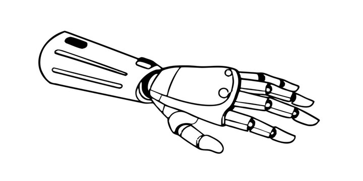 Robot hand robotic arm mechanical hand prosthetic hand bionic hand artificial limb technology futuristic design