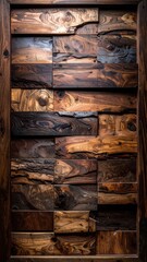Rustic Wood Panel Wall A Textured and Natural Design.