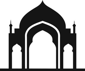 Mosque Entrance Arch Vector Clean and Stylish Islamic