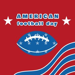 American football day minimalist design