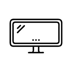 Vector art of computer monitor screen for work and entertainment