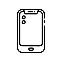 Vector art of smartphone with dual camera, a modern device