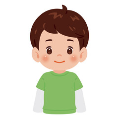 男の子の上半身イラスト／An illustration of a boy's upper body