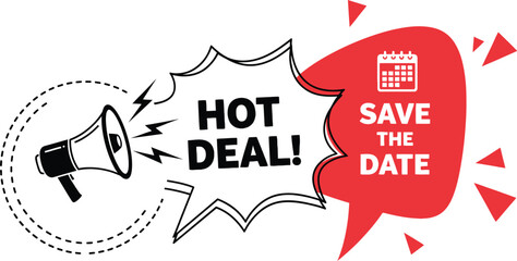 Hot deal save the date promotion marketing announcement special
