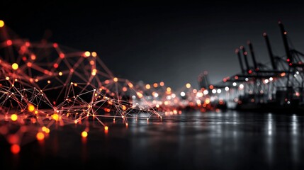 Fototapeta premium How Blockchain Will Enable Efficient Global Supply Chains: Smart Contracts, Transparency, and Traceability Will Revolutionize Logistics, Reducing Costs and Improving Product Delivery Times Worldwide.