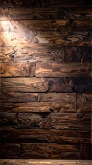Rustic Wood Wall with Spotlight Warm and Textured Background.