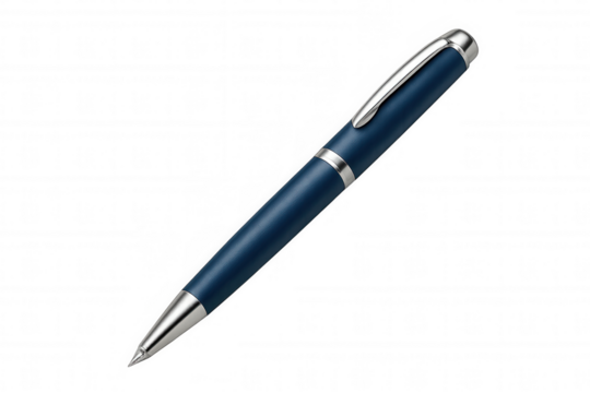 Elegant blue ballpoint pen showcasing stationery, writing, and office supplies with a classic sophisticated design