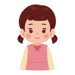 女の子の上半身イラスト／An illustration of a girl's upper body