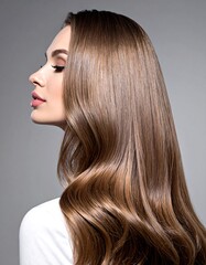 Woman with wavy hair