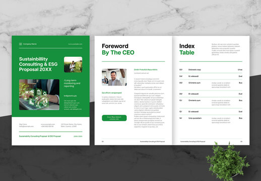 Green And Black ESG And Sustainability Consulting Proposal