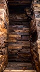 Rustic Wooden Wall Texture A Warm and Inviting Interior Design Element.
