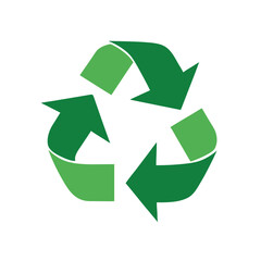 Obraz premium Green recycle icon. Recycle label separately on white background
