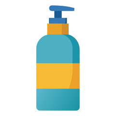 Shampoo Bottle Vector Icon | Clean Cosmetic Packaging Design | AI Graphics Microstock File