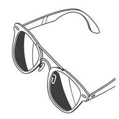 Download a stylish sunglasses icon vector AI design file, perfect for digital projects, branding, fashion themes, and microstock graphics.