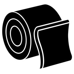 Toilet Paper Icon Vector | Clean Minimal AI Graphics Design File for Microstock 
