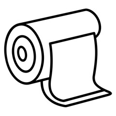 Toilet Paper Icon Vector | Clean Minimal AI Graphics Design File for Microstock 