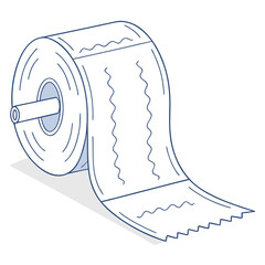 Toilet Paper Icon Vector | Clean Minimal AI Graphics Design File for Microstock 