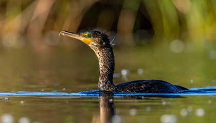 Bird on water, profile view (1)
