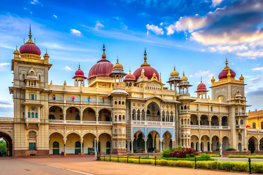 Outline art of Mysore Palace