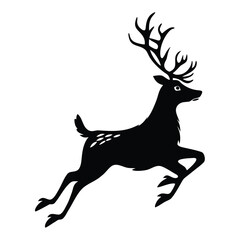 silhouette Deer. deer logo design template inspiration. vector illustration

