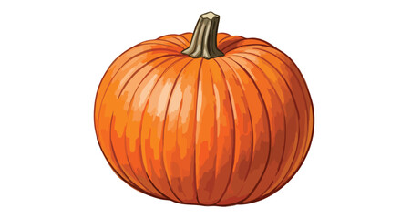 Vibrant orange pumpkin with textured rind and stem, perfect for autumn harvest and Halloween celebrations