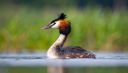 Bird on water, profile view