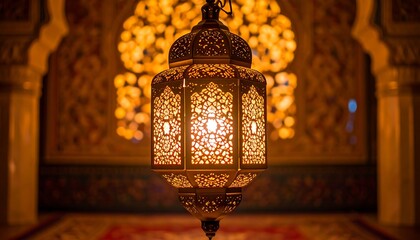 Ornate lantern in a decorative setting
