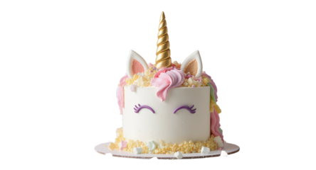 Unicorn Cake, Birthday Dessert, Fantasy Theme, Sweet Treat, Party Food, Whimsical Design, Festive Baking, Magical Cake, Colorful Confectionery, Kids Birthday, Unicorn Horn, Earing, Pink Frosting,