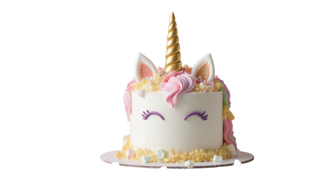 Unicorn Cake, Birthday Dessert, Fantasy Theme, Sweet Treat, Party Food, Whimsical Design, Festive Baking, Magical Cake, Colorful Confectionery, Kids Birthday, Unicorn Horn, Earing, Pink Frosting,