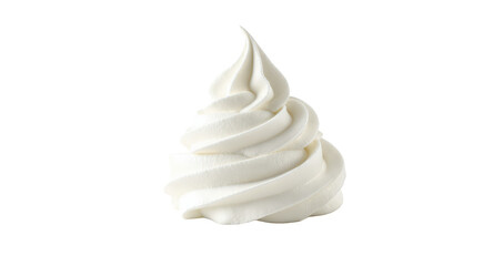 Whipped Cream Swirl, Creamy Dessert Topping, Food Photography, White Background, Delicious Texture, Sweet Treat, Culinary Image, Food Styling, Bakery, Confectionery, Restaurant Menu, Product Phot