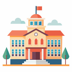 Naklejka premium vector illustration school