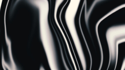 Abstract Black and White Fluid Wave Pattern