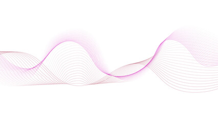 Abstract Flowing Pink Gradient Wave Lines Background