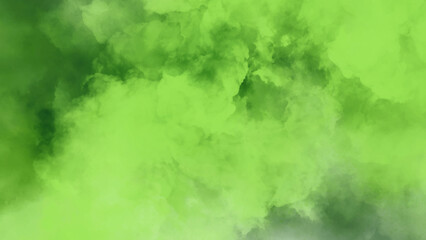 Bright Green Smoky Fog Cloud Abstract Background