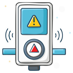 Digital device with warning signal and wireless connection