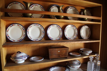 old wooden shelves