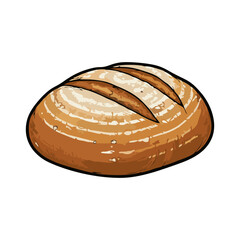 bread on a white background