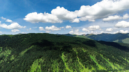 mountain landscape with blue sky