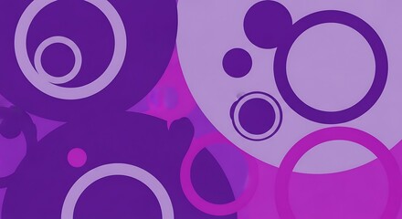 Abstract Purple Circles and Rings Background.