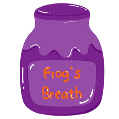 Halloween potion. Holiday cartoon character collection for celebration design. Spooky cute illustration.