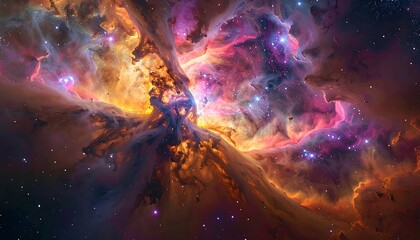 Colorful nebula in deep space (3)