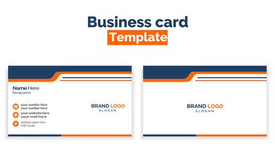 Corporate minimal clean and stylish official visiting card design 