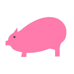 Pig Vector Flat Icon Design