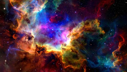 Colorful nebula in deep space (2)