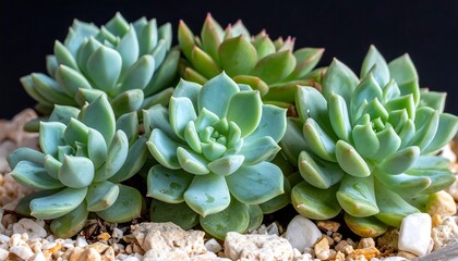 Close-up succulent arrangement