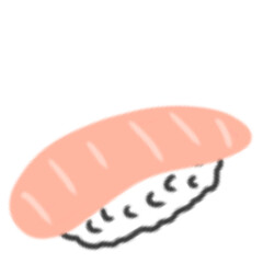 Salmon sushi food simple illustration
サーモン　寿司　食べ物　シンプル　イラスト