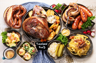German cuisine. Traditional food concept.