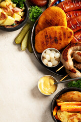 Traditional austrian dishes. Tyrolean food concept.